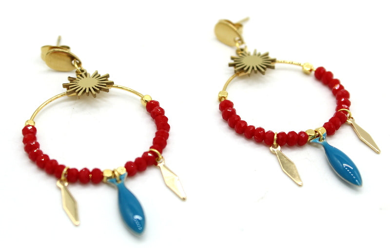 Boucles d'oreilles Coeur de mer