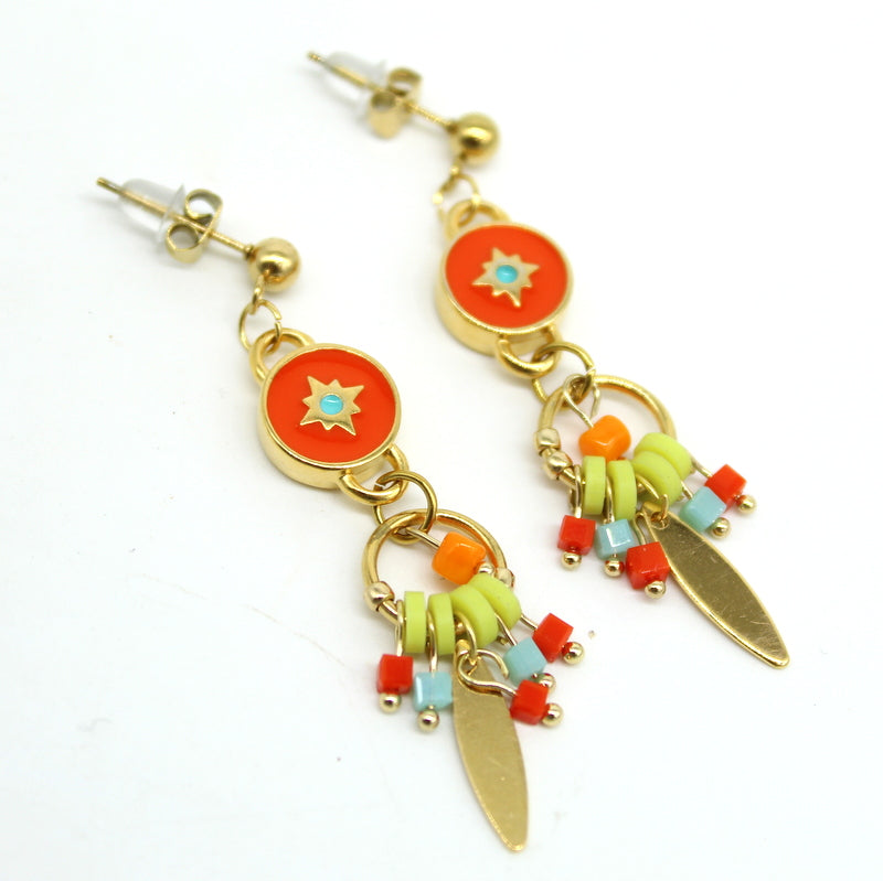 Boucles d'oreilles Citrus Coral