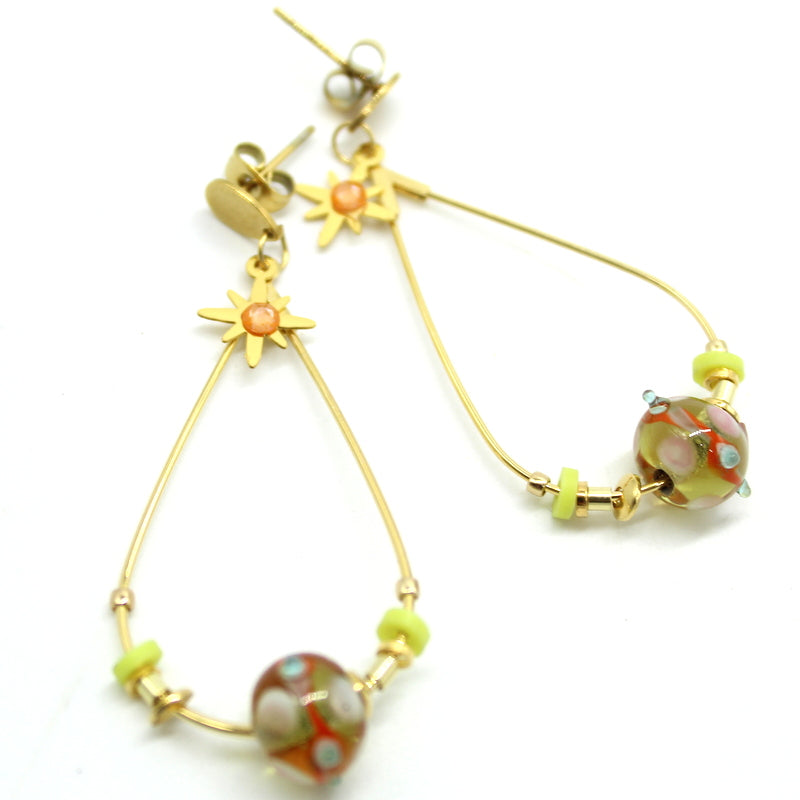 Boucles d'oreilles Citrus Coral