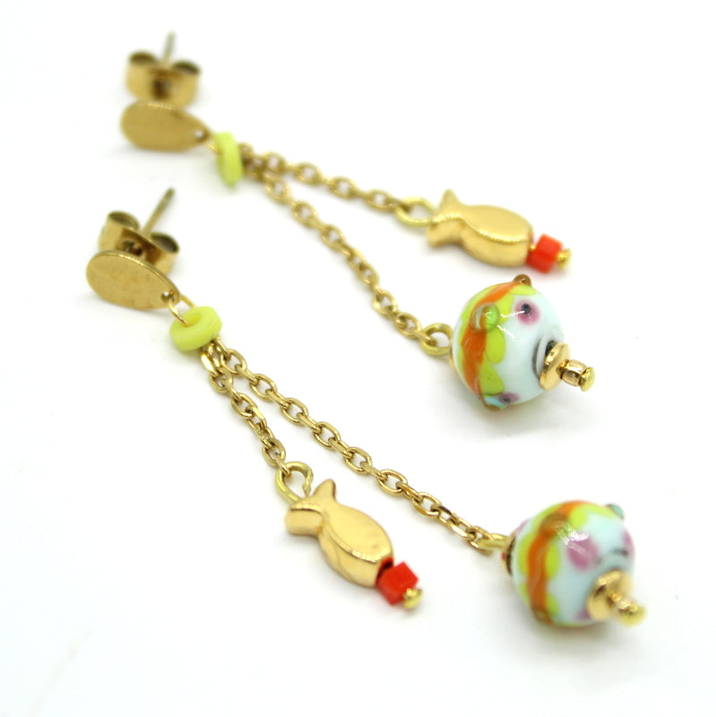 Boucles d'oreilles Citrus Coral