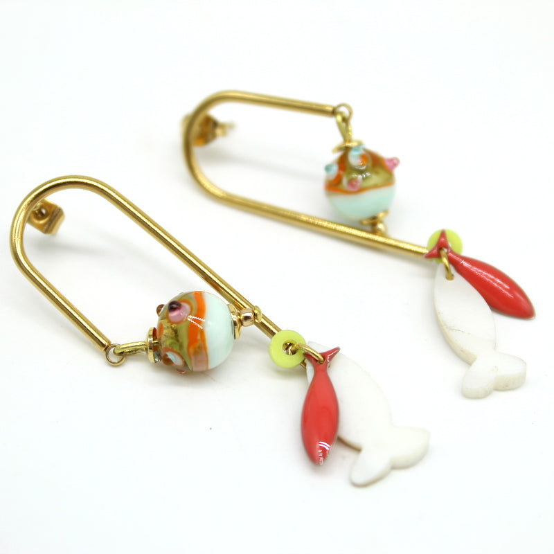 Boucles d'oreilles Citrus Coral