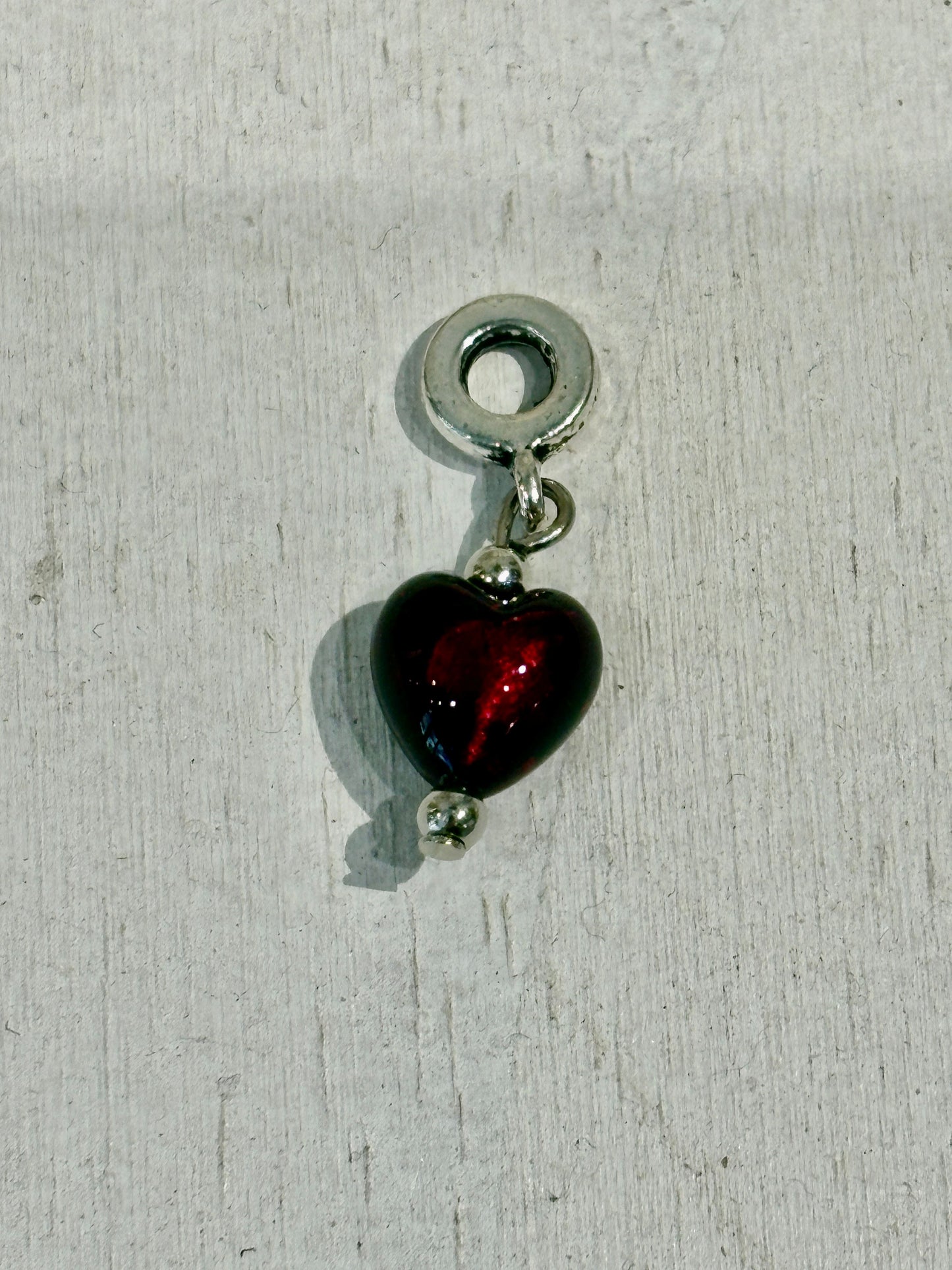 Coeur verre rouge