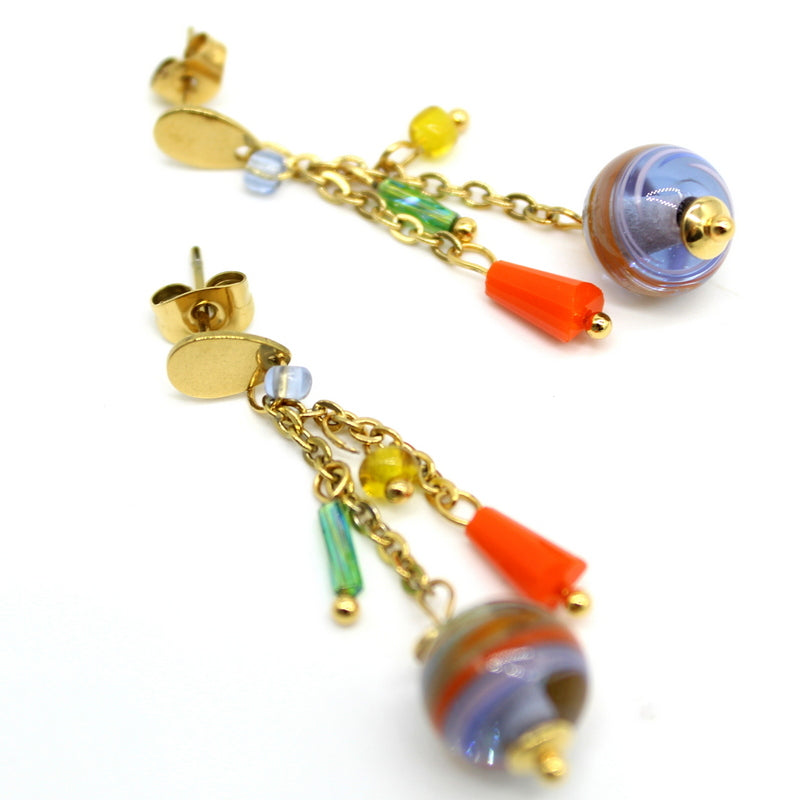 Boucles d'oreilles chaine Zeline