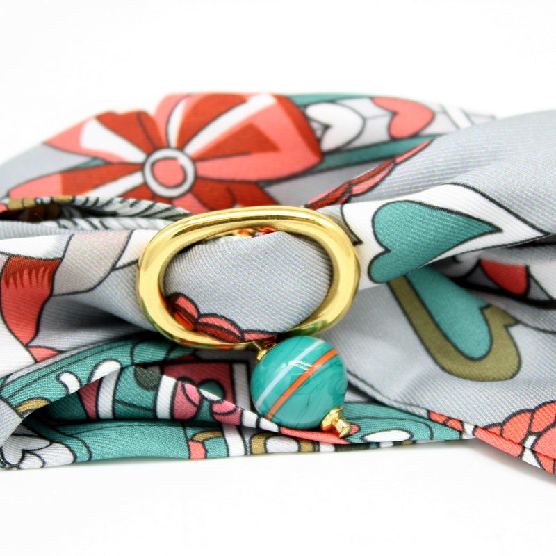 Accroche-foulard Murano orange