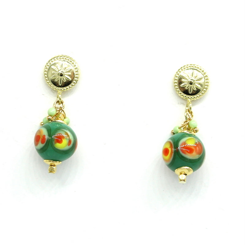 Boucles d'oreilles Eclat de vert