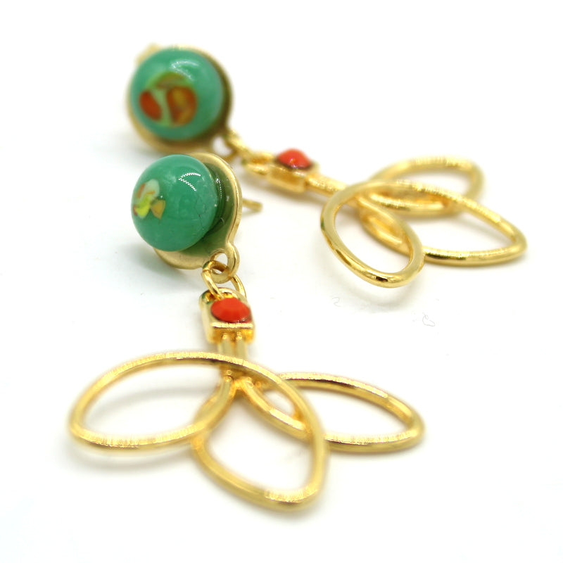 Boucles d'oreilles Eclat de vert