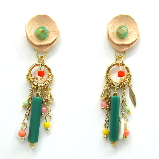 Boucles d'oreilles Eclat de vert