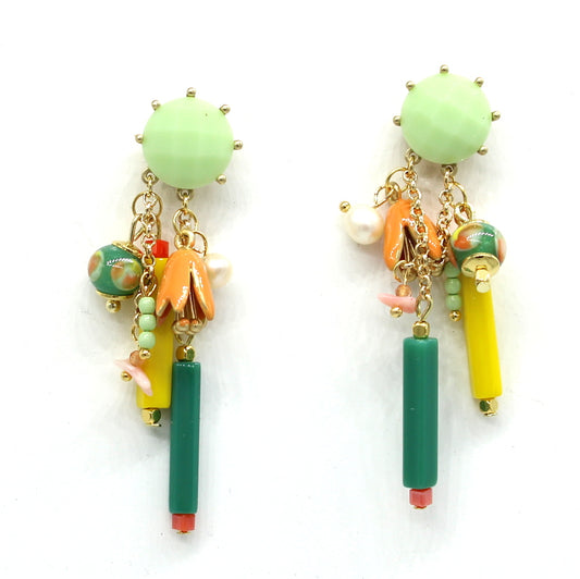 Boucles d'oreilles Eclat de vert
