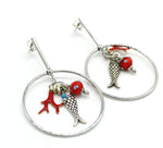 Boucles d'oreilles Coeur de mer