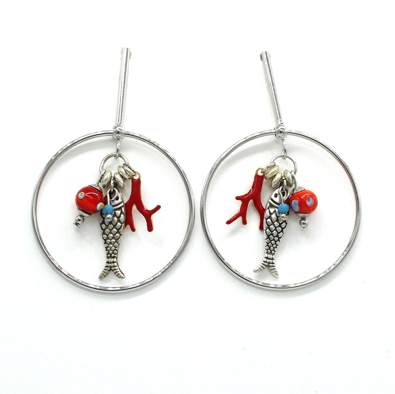 Boucles d'oreilles Coeur de mer