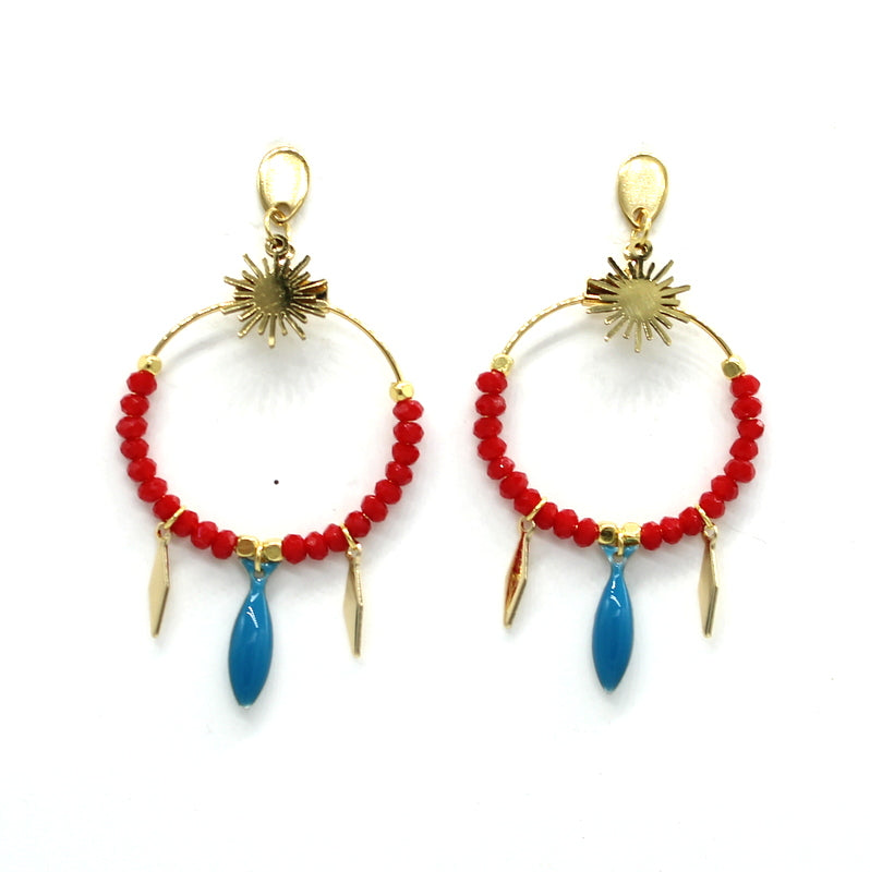 Boucles d'oreilles Coeur de mer