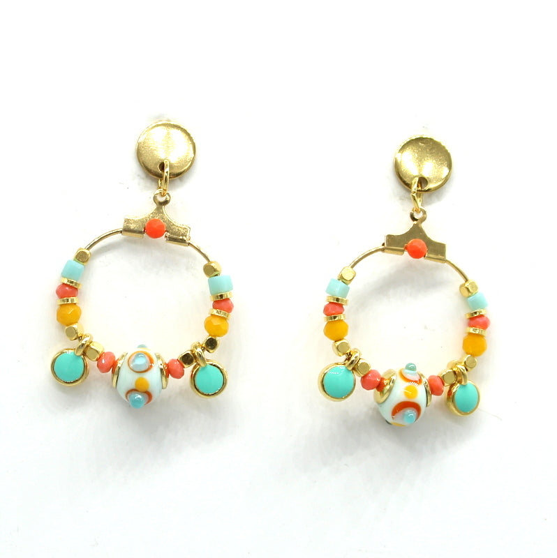 Boucles d'oreilles Aqua Coral