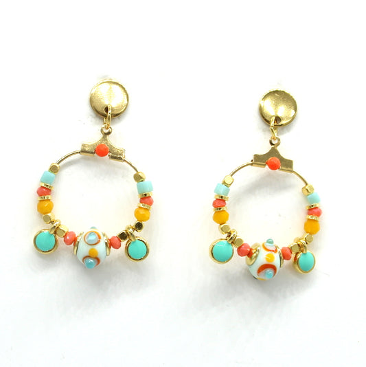 Boucles d'oreilles Aqua Coral