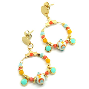 Boucles d'oreilles Aqua Coral