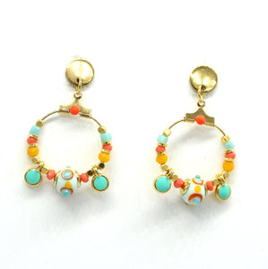 Boucles d'oreilles Aqua Coral