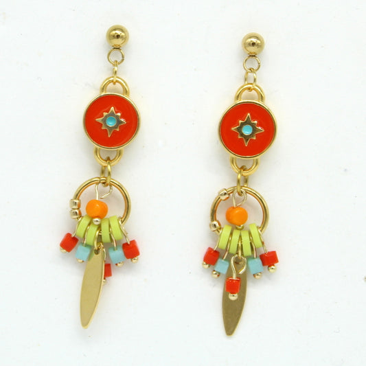 Boucles d'oreilles Citrus Coral