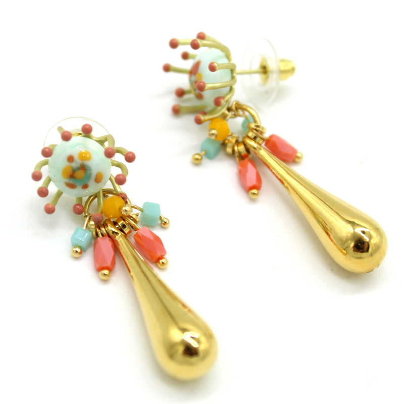 Boucles d'oreilles Aqua Coral