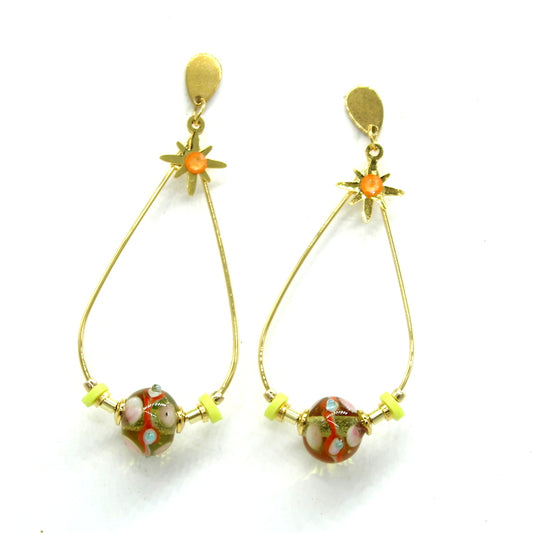 Boucles d'oreilles Citrus Coral