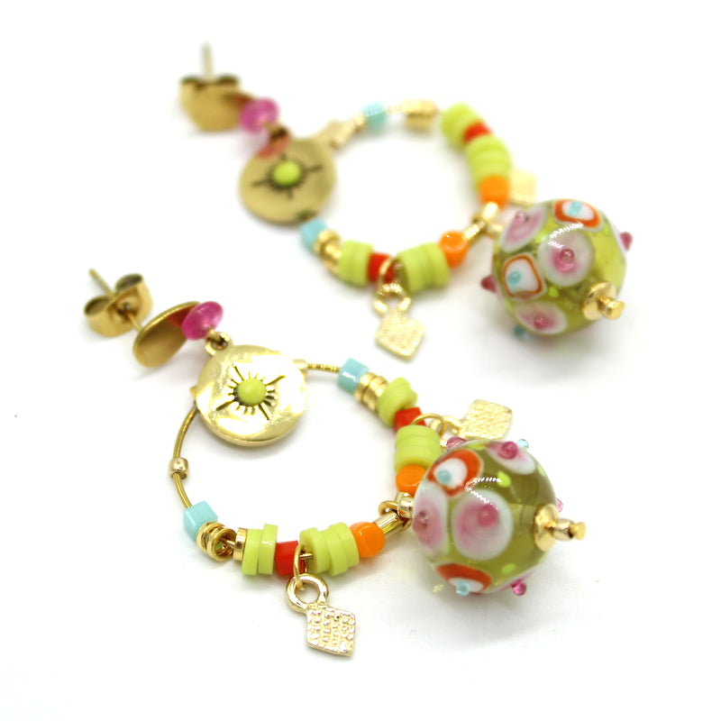 Boucles d'oreilles Citrus Coral