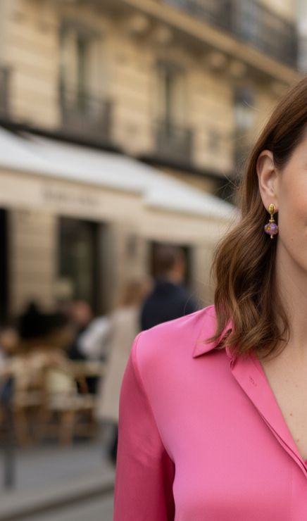 Boucles d'oreilles ondulée Yuna