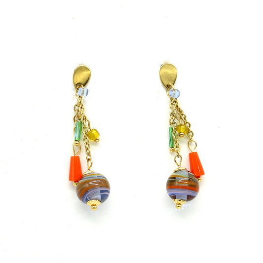 Boucles d'oreilles chaine Zeline