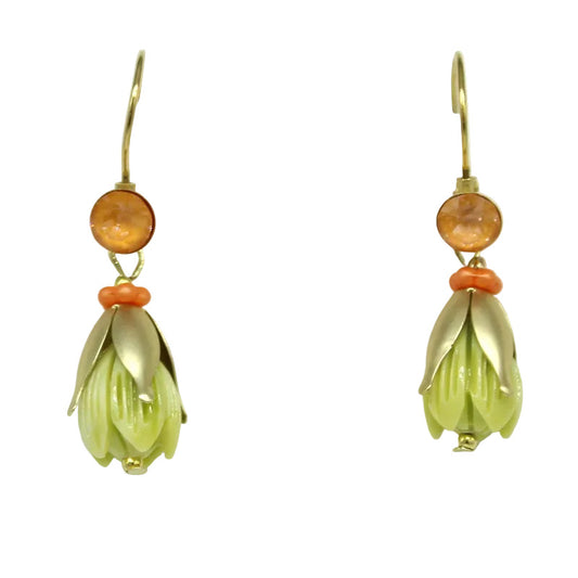 Dormeuse cristal fleur résine anis