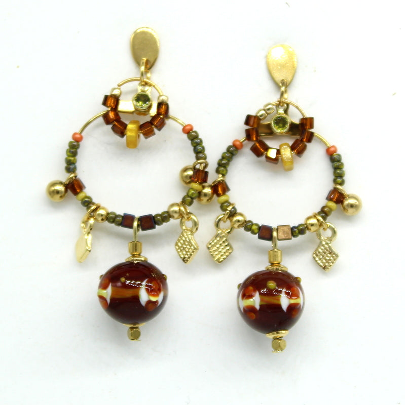 Boucles d'oreilles créole pampilles Soryne