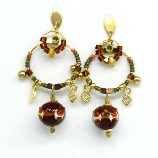 Boucles d'oreilles créole pampilles Soryne