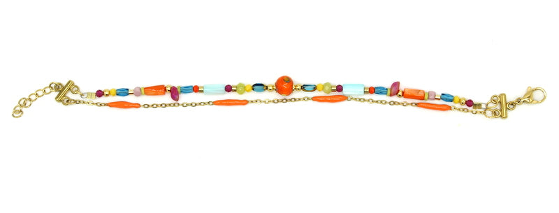 Bracelet double multicolore PAPAYA
