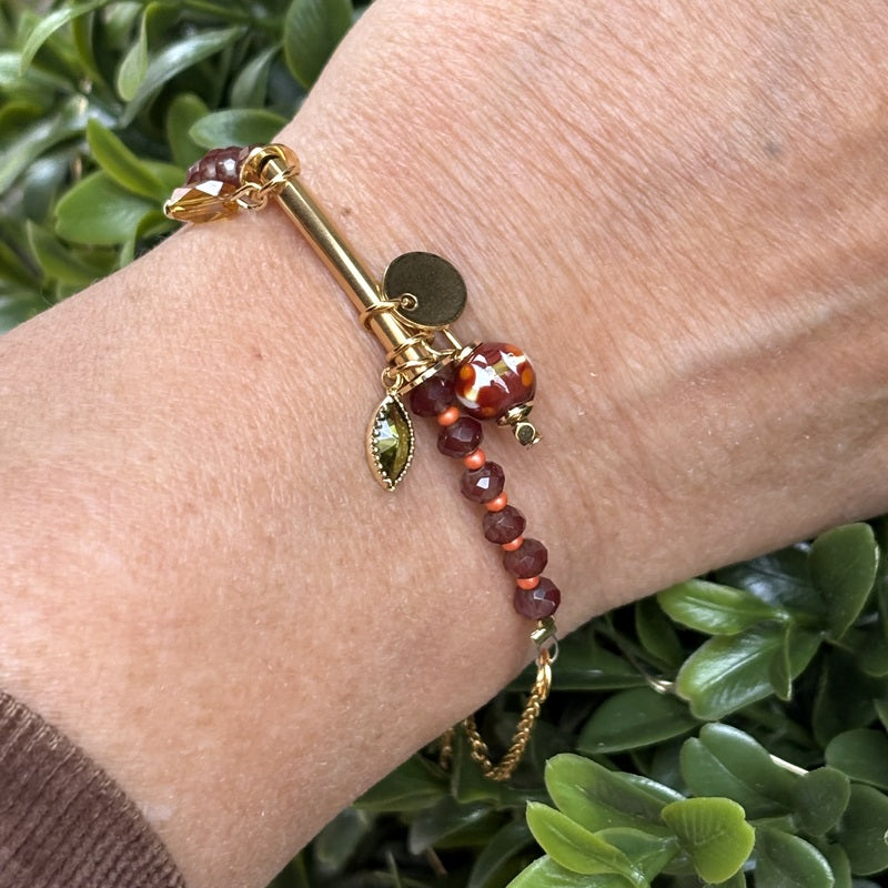 Bracelet facette soryne chocolat