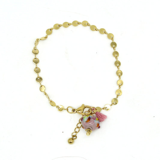 Bracelet chaine pastilles