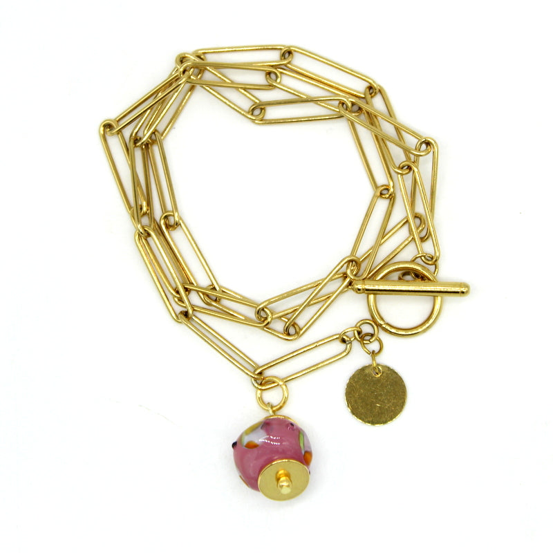 Collier/bracelet rose Yuna