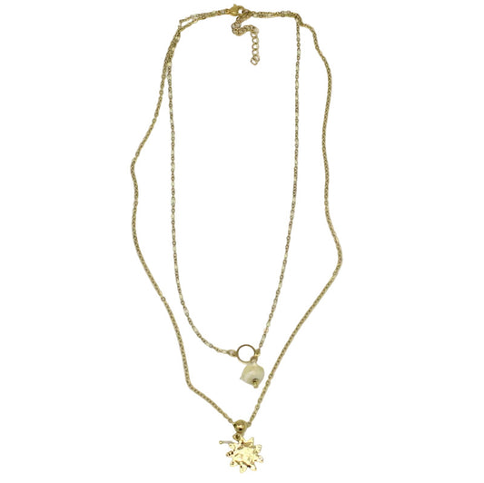collier-double-chaine-doree-murano-ivoire-pendentif-soleil-dune-CO21DE