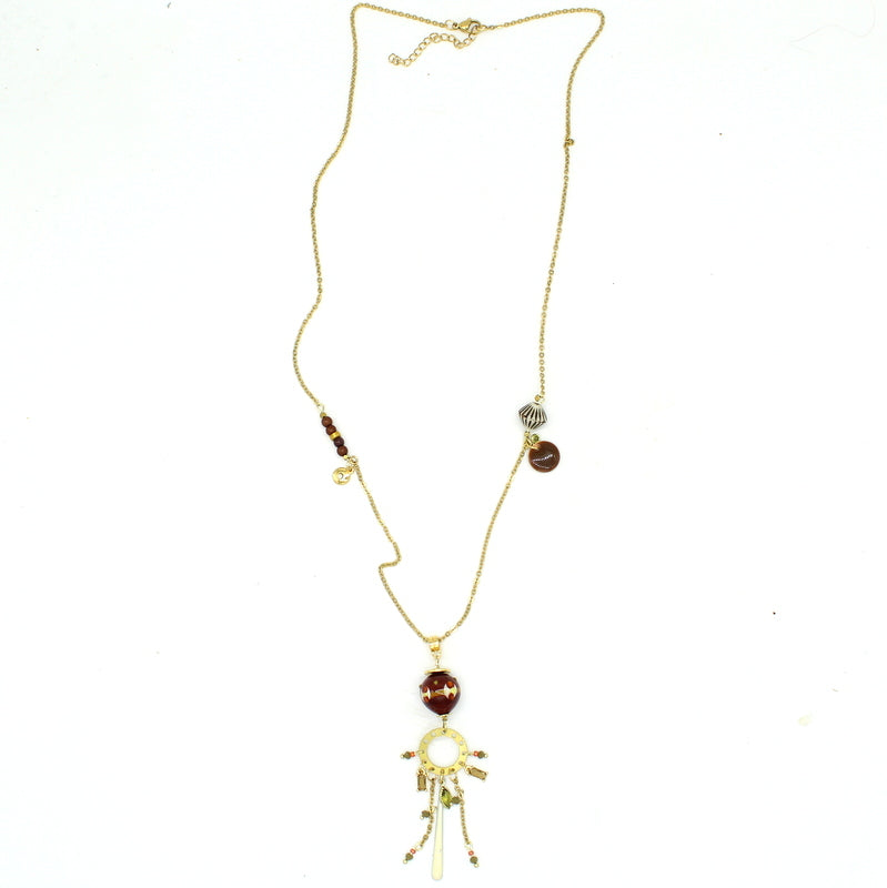 Collier long pampilles Soryne