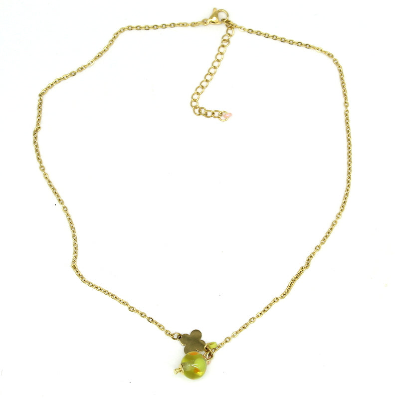 collier-ras-de-cou-fleur-doree-murano-vert-anis-orange-zeste-CO15ZE