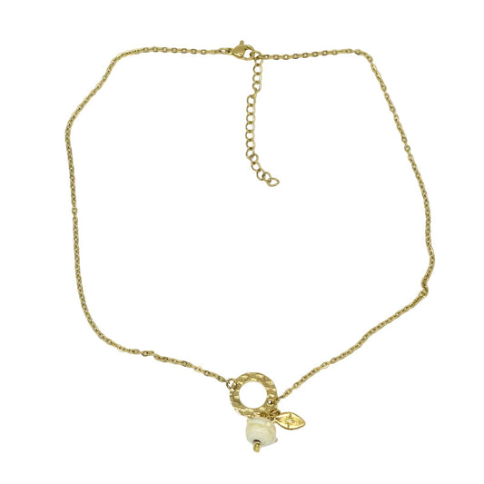 collier-ras-de-cou-intercalaire-rond-dore-murano-ivoire-feuille-dune-CO23DE