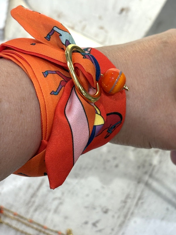 Accroche-foulard Murano melon