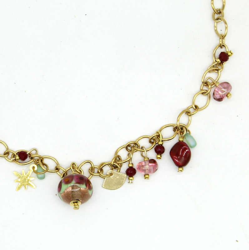 Collier ras de cou pampilles Murano Coris