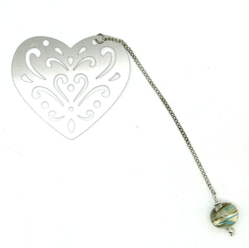 Marque-page coeur transparent