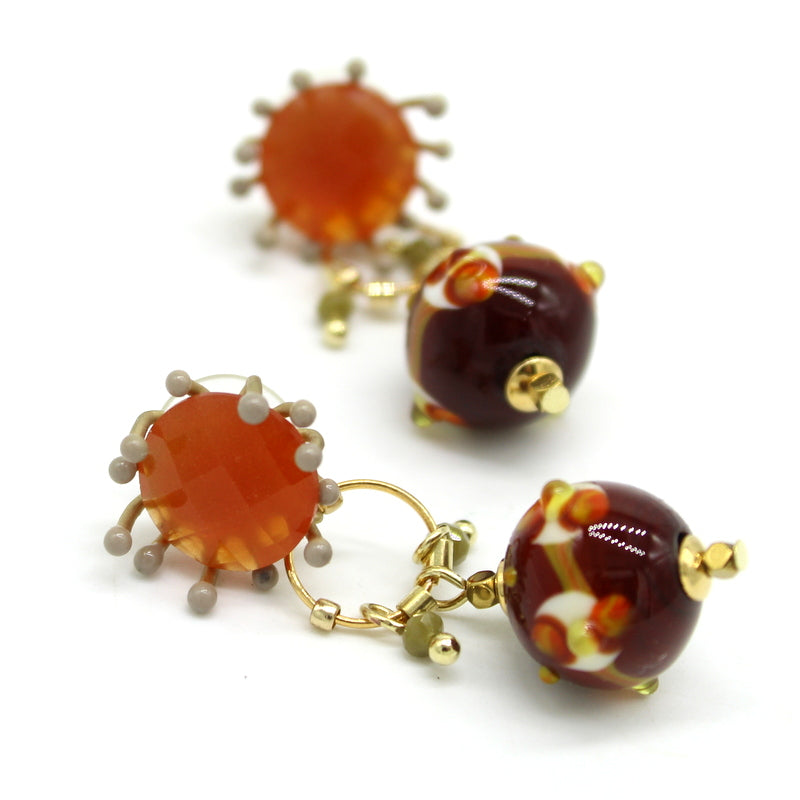 Boucles d'oreilles cabochons Soryne