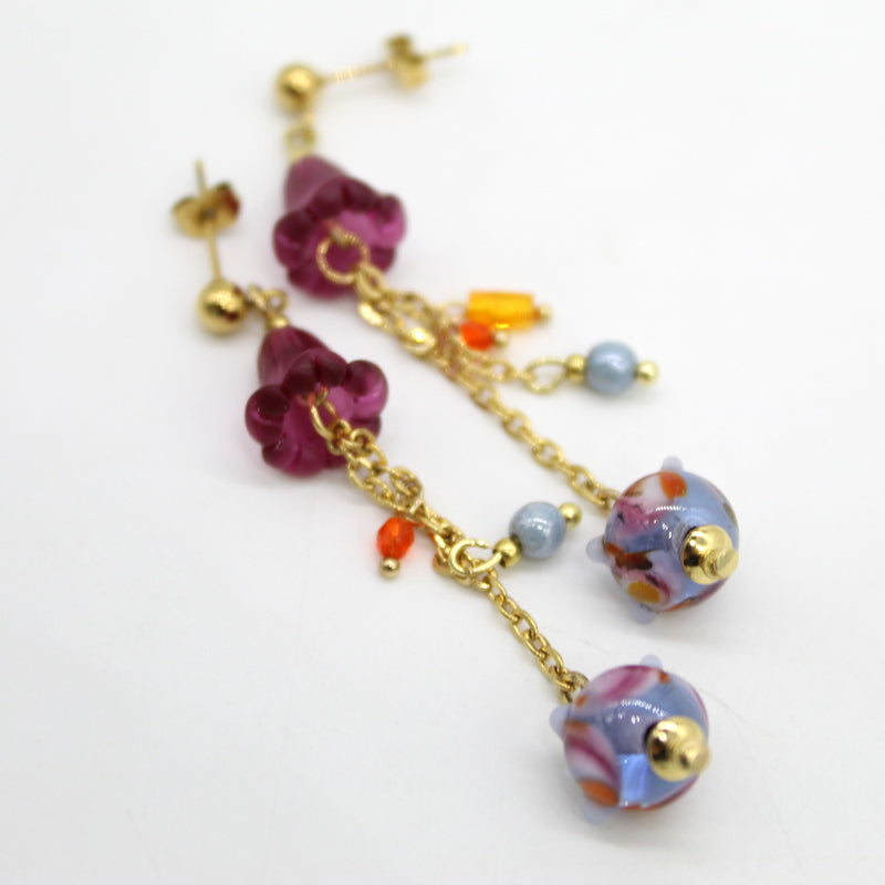 Boucles d'oreilles chaines Murano Nila