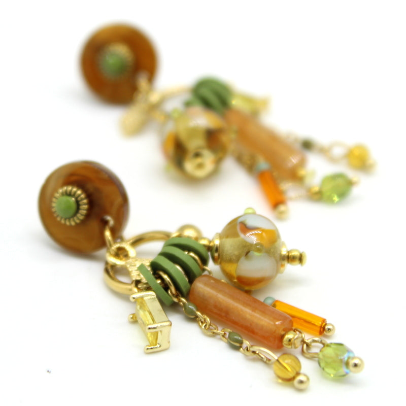 Boucles d'oreilles chaînes et pampilles – Salvia