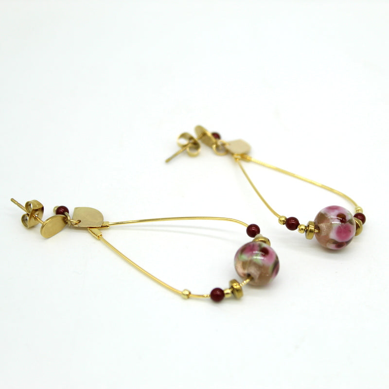 Boucles d'oreilles créoles ovales Coris