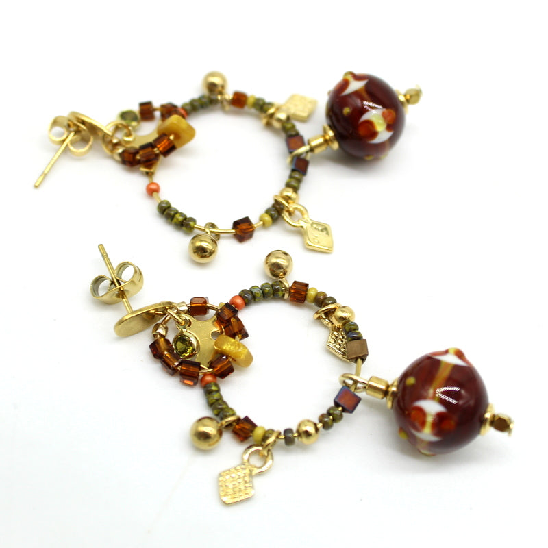 Boucles d'oreilles créole pampilles Soryne