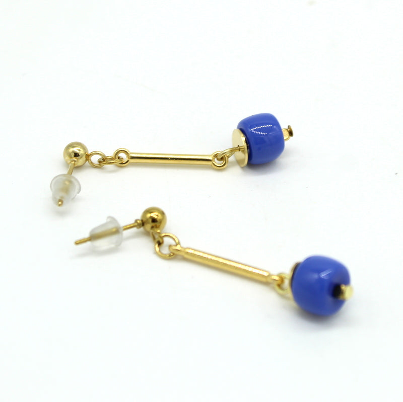 Boucles d'oreilles barre doré Sillage