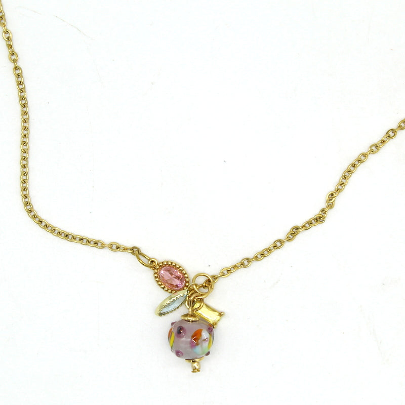 Collier ras de cou rose Yuna