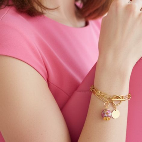 Collier/bracelet rose Yuna