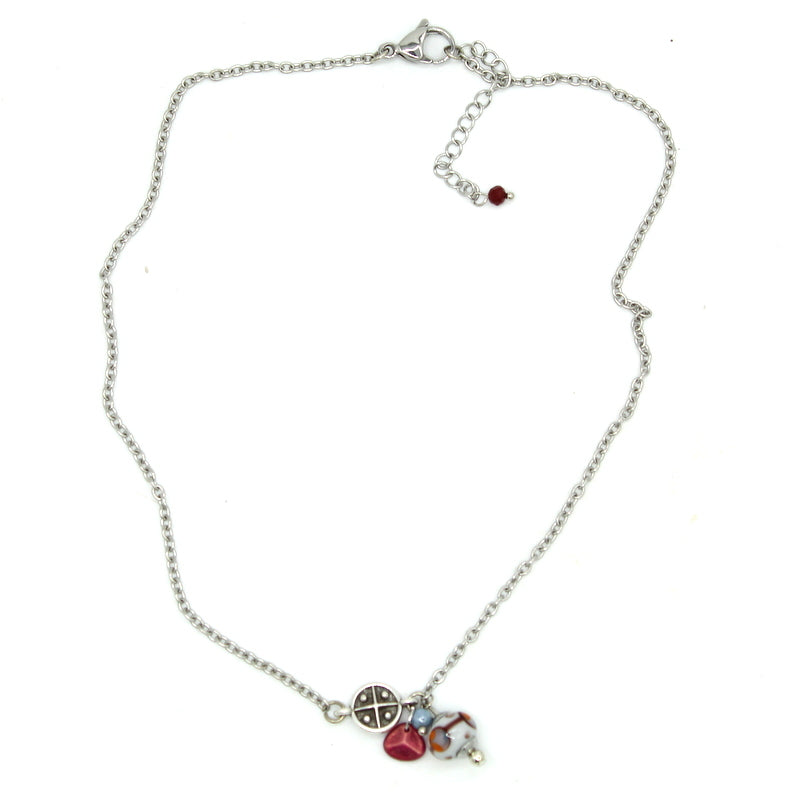 Collier ras de cou argenté Oralya