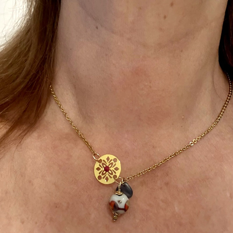 Collier ras de cou doré Oralya