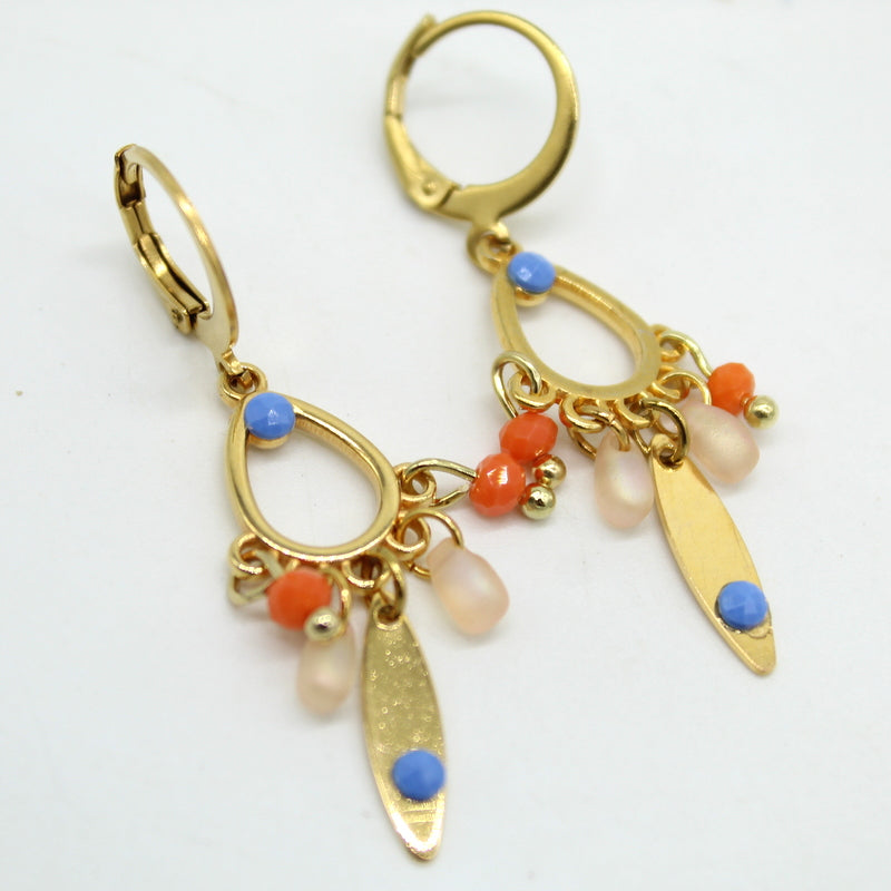 Boucles d'oreilles dagues dorées Sillage